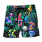 Hippie Mushroom Galaxy Neon – Beach Short