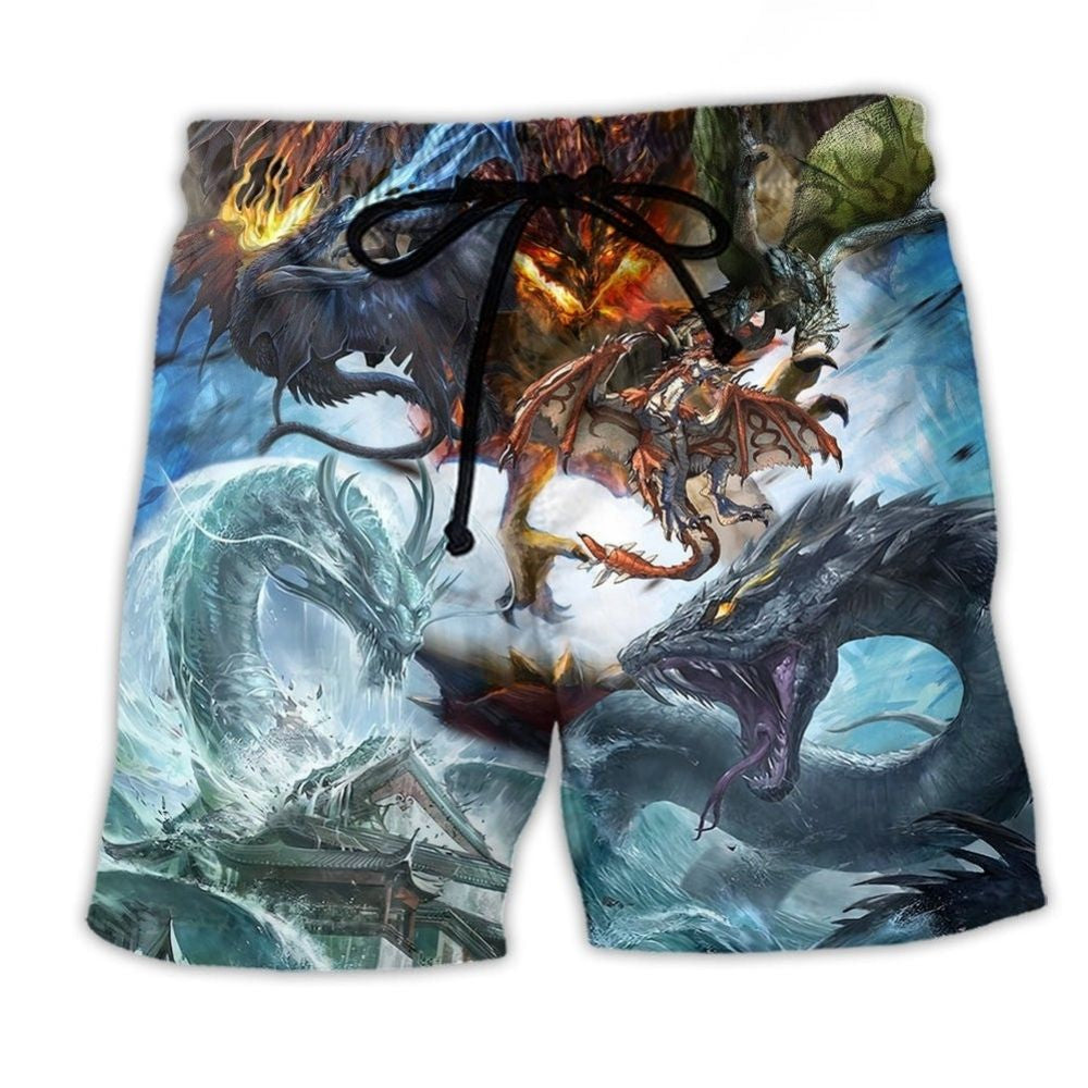 Dragon Battle Of Gods Fantasy – Beach Short