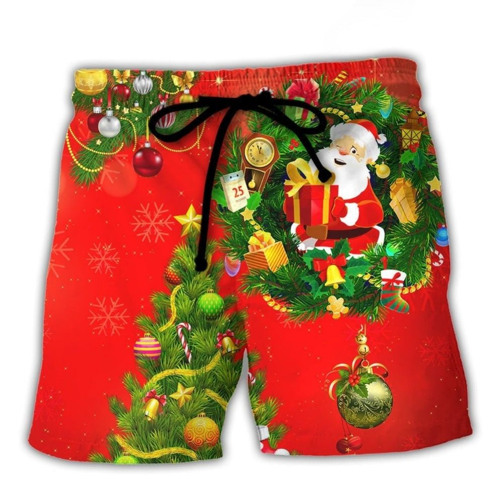 Red Christmas Tree Style – Beach Short
