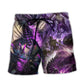 Purple Dragon Skull Lightning Fantasy – Beach Short