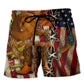 Cowboy Patriotic Independence Day Art – Beach Short