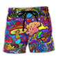 Hippie Mushroom Colorful Lover Art – Beach Short