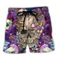 Psychedelic Skull Mushroom Magic Art – Beach Short