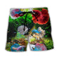 Guppies Aquatic Colorful Fish Art – Beach Short