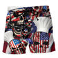 Skull Chef Patriotic Independence Art – Beach Short