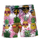 Tropical Pineapple Island Vibes – Beach Short