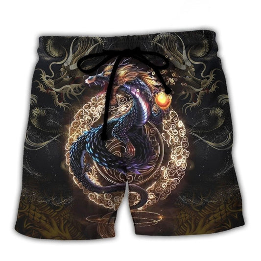 Dragon Golden Japanese Dragon - Beach Short