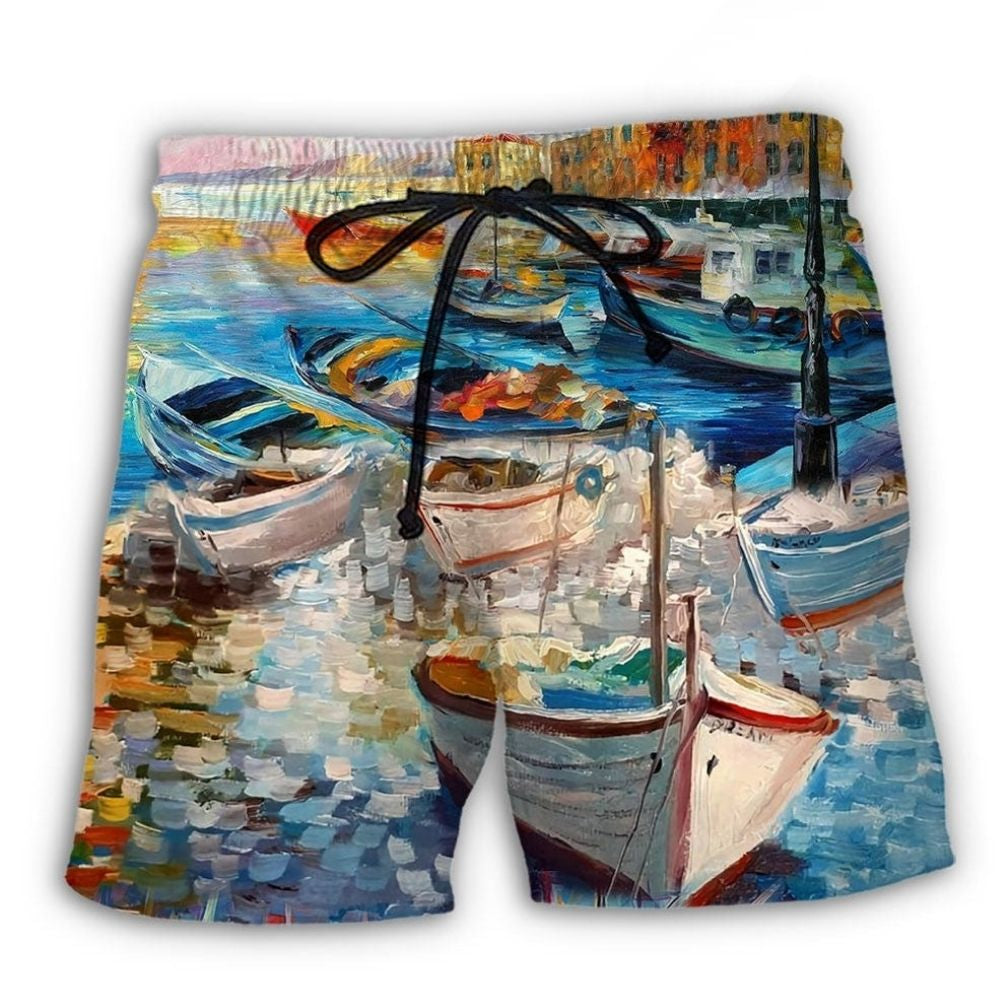 Artistic Boat Coastal Style – Beach Short