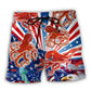 Patriotic Octopus USA Independence Day – Beach Short