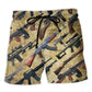 Gun Firearms Theme Bold Statement Art – Beach Short