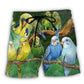 Lovely Budgie Parrot Art – Beach Short