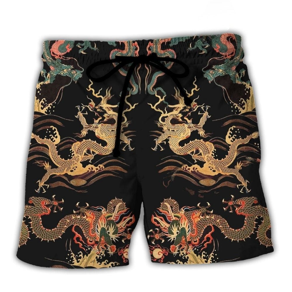 Royal Dragon Eastern Myth Art – Beach Short
