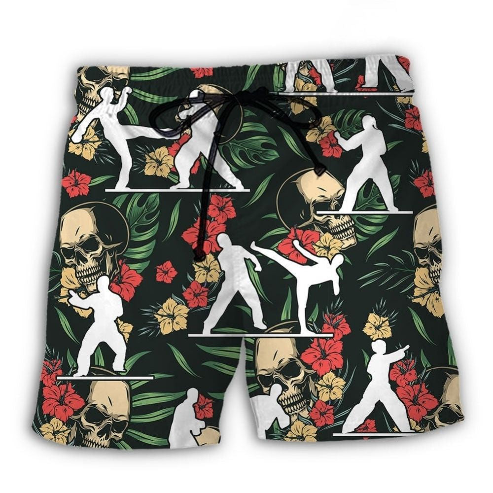 Taekwondo Tropical Floral Motion Art – Beach Short