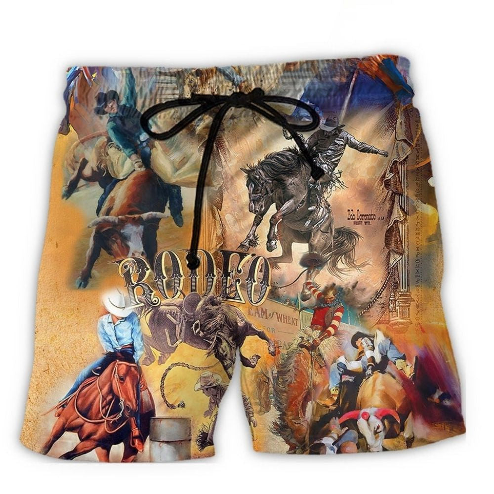 Cowboy Rodeo Vintage Classic Art – Beach Short