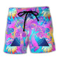 Psychedelic Hippie Mushroom Magical Eye – Beach Short