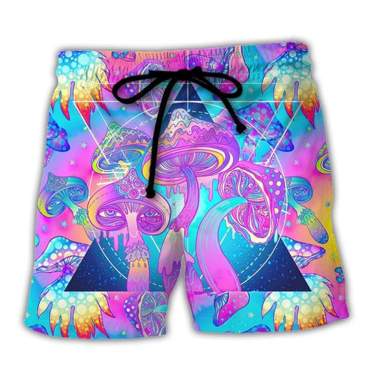 Psychedelic Hippie Mushroom Magical Eye – Beach Short