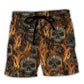 Skull Bullet Fire Dark Art – Beach Short
