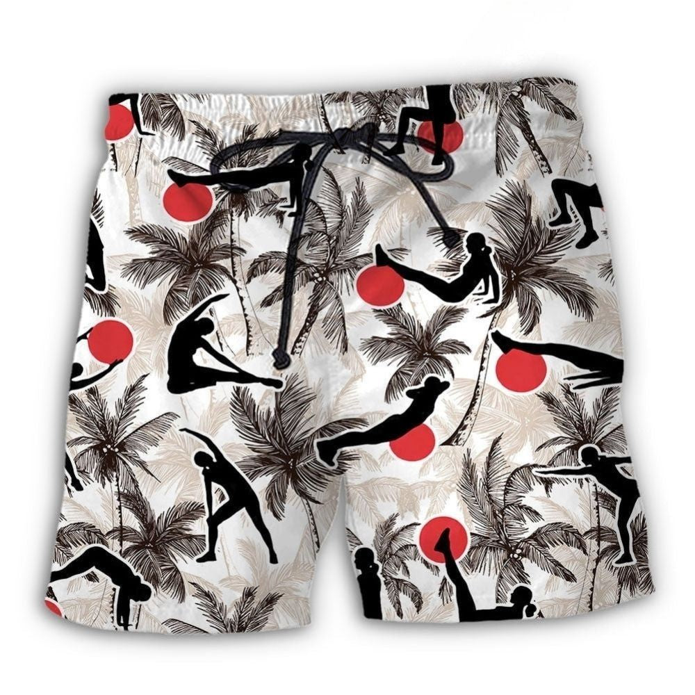Pilates Tropical Tree Wellness Art – Beach Short