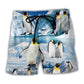 Cute Penguins Winter Snow Style – Beach Short