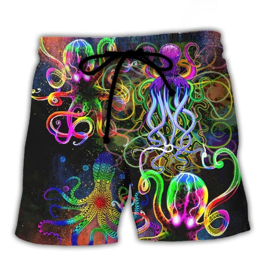 Octopus And Jellyfish Ocean Life – Beach Short