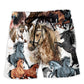 Fantasy Horse Painting Style Art – Beach Short