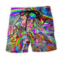 Hippie Horse Running Free Art – Beach Short
