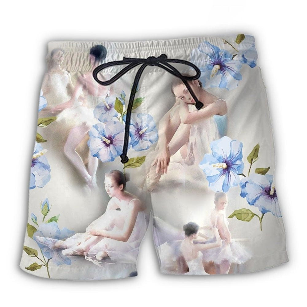 Ballet Dance Floral Elegance Art – Beach Short