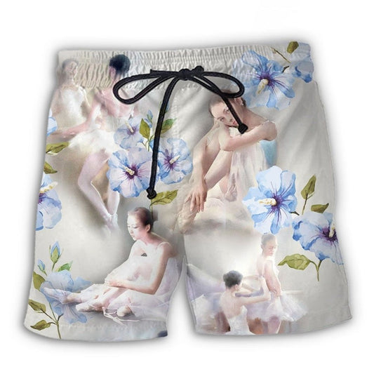 Ballet Dance Floral Elegance Art – Beach Short