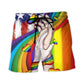 LGBT Pride Hand Love Symbol Art – Beach Short
