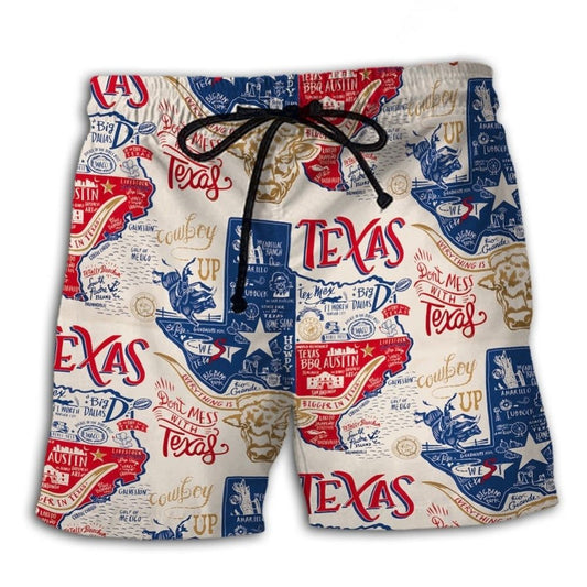 Texas Strong State Pride Art – Beach Short