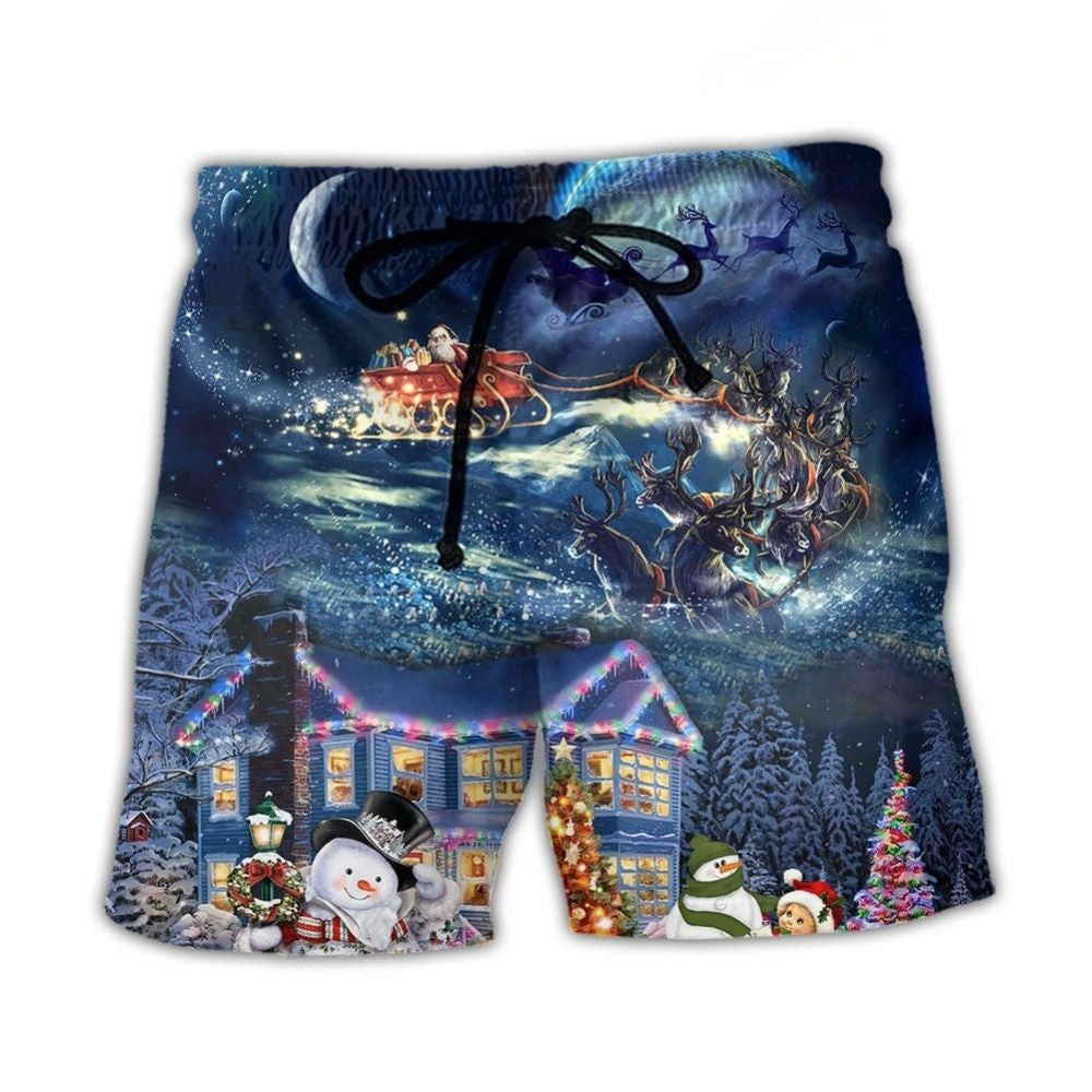 Santa Family Love Holiday Lights – Beach Short