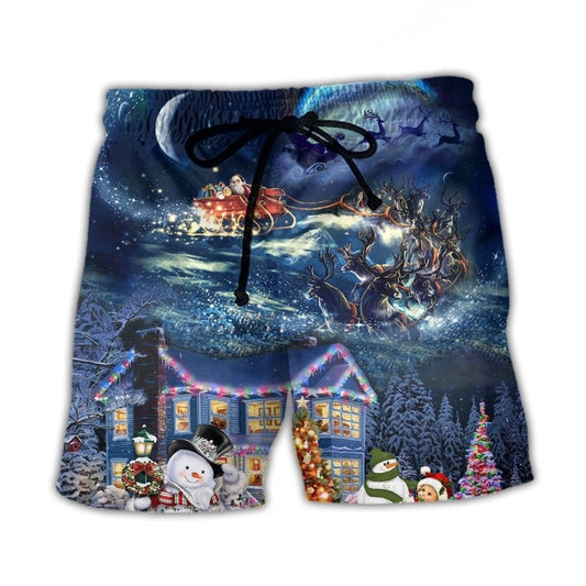 Santa Family Love Holiday Lights – Beach Short