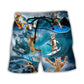 Cute Cats Surfing Fun Style – Beach Short