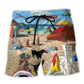 Dog Lifeguard Beach Fun Art – Beach Short