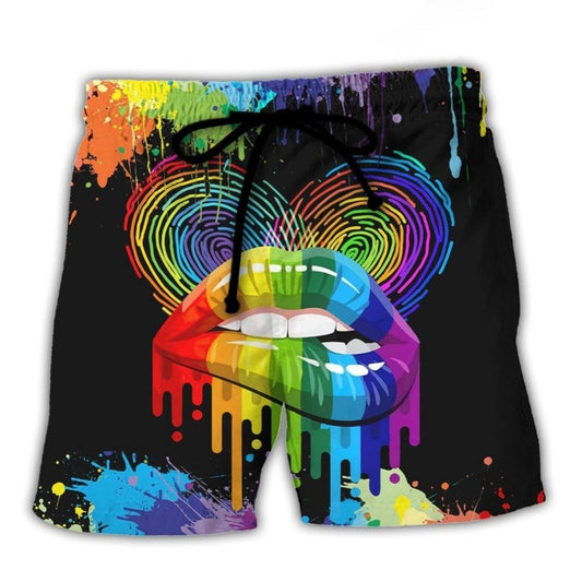 LGBT Pride Lips Color Of Happiness – Beach Short