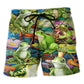 Frogs In Wonderland Fantasy Art – Beach Short