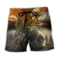 Skull Forest Hiking Camping Lover – Beach Short