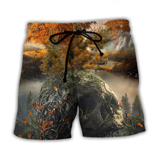 Skull Forest Hiking Camping Lover – Beach Short