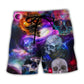 Skull So Amazing Galaxy Style - Beach Short