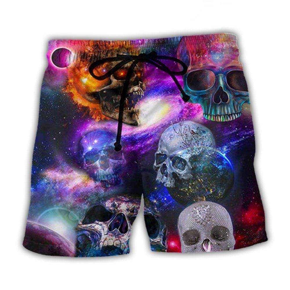 Skull So Amazing Galaxy Style - Beach Short