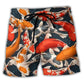 Colorful Koi Fish Swimming Art – Beach Short