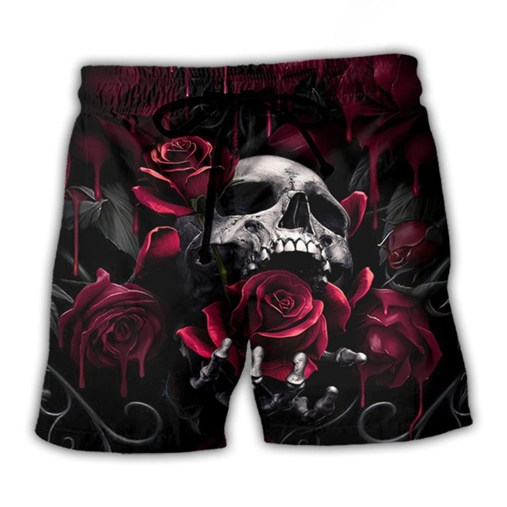 Skull Rose Dark Screaming – Beach Short