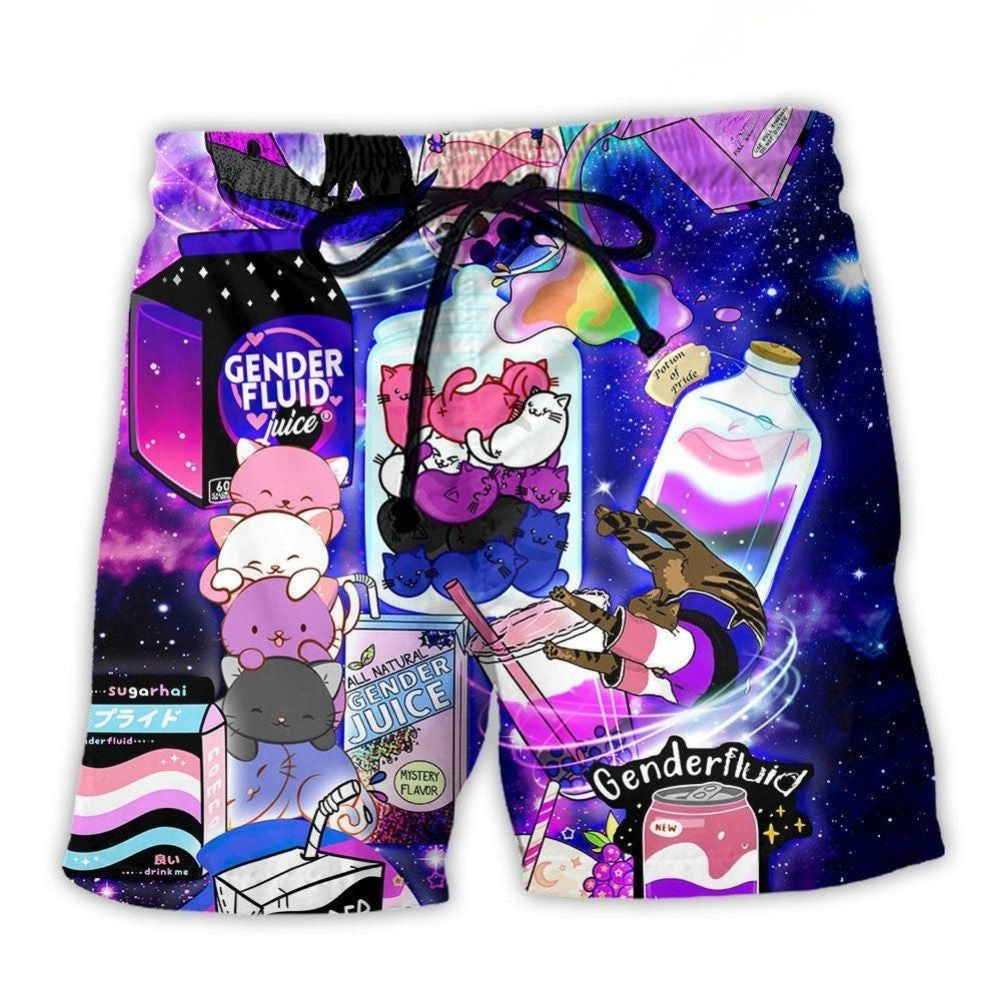 LGBT Pride Gender Fluid Identity Art – Beach Short