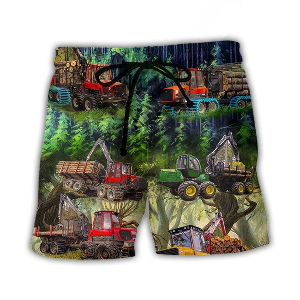 Tractor Outdoor Adventure Quote Art – Beach Short