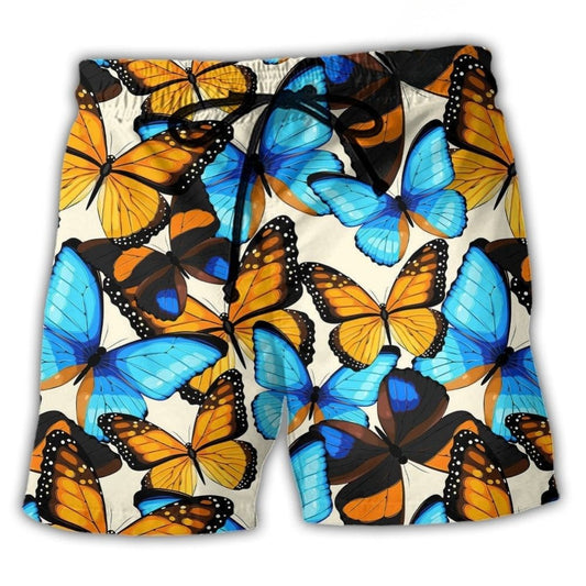 Abstract Colorful Vintage Butterfly – Beach Short