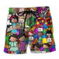 School Celebration 100 Days Fun Art – Beach Short