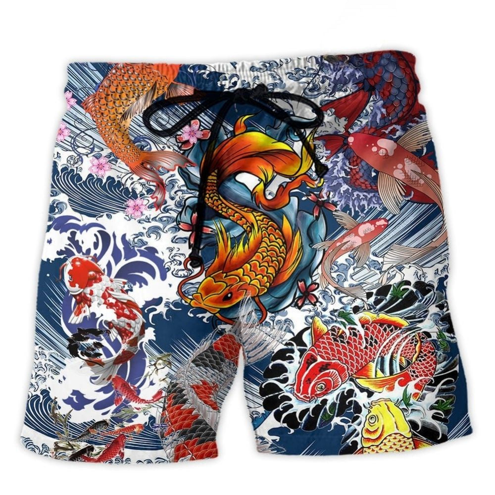 Amazing Koi Fish Ocean Art – Beach Short
