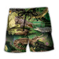 Crocodile Falling In Love Art – Beach Short
