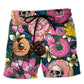 Funny Donut Tropical Style Art – Beach Short