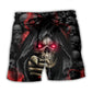 Skull Red Smoke Lighting – Beach Short